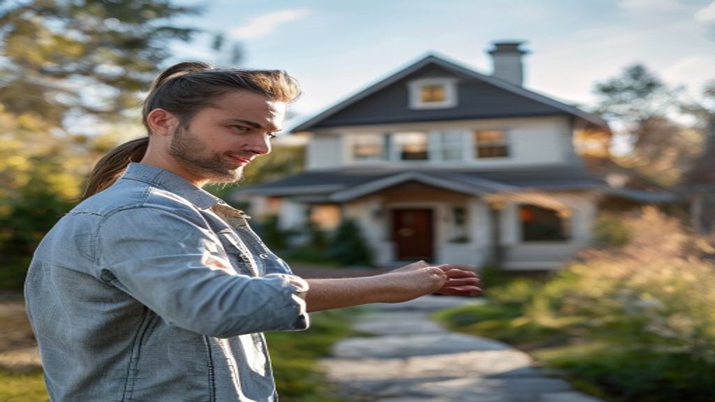 First-time homebuyer researching mortgage options, reviewing listings, and planning their budget.