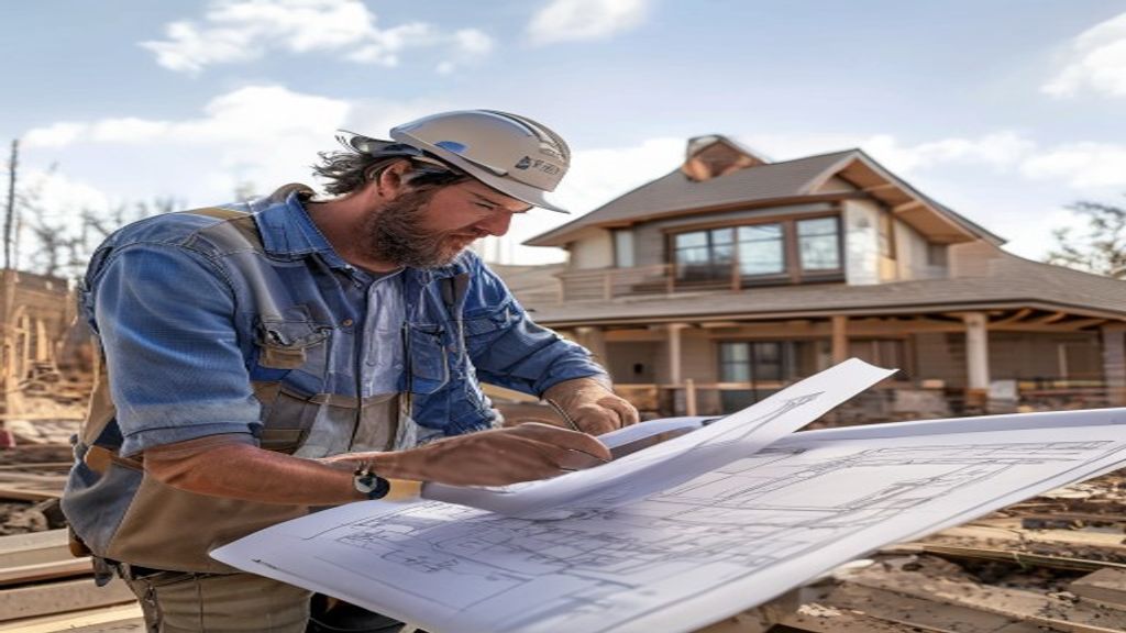 Modern home building companies showcasing a new residential construction site with workers and equipment