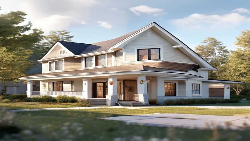 Modern house listings with price tags and key details displayed on a clean real estate website.