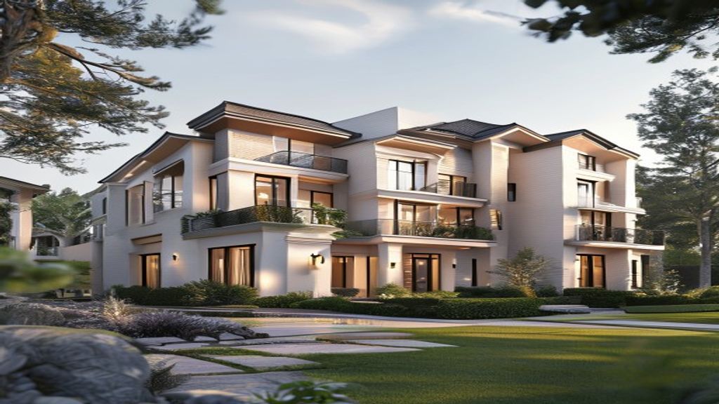 Spacious contemporary mansion featuring an infinity pool and garden, representing luxury houses for sale.