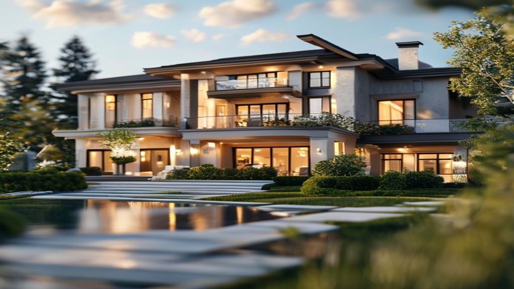 Elegant waterfront villa with modern design and panoramic views, showcasing premium luxury real estate for sale