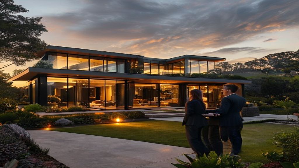 Luxury mansion with panoramic ocean views, soaring ceilings, and a grand marble foyer, showcasing the most expensive house for sale.