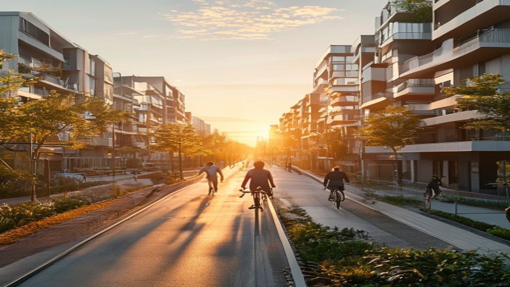 Modern new build developments featuring contemporary homes with energy-efficient designs