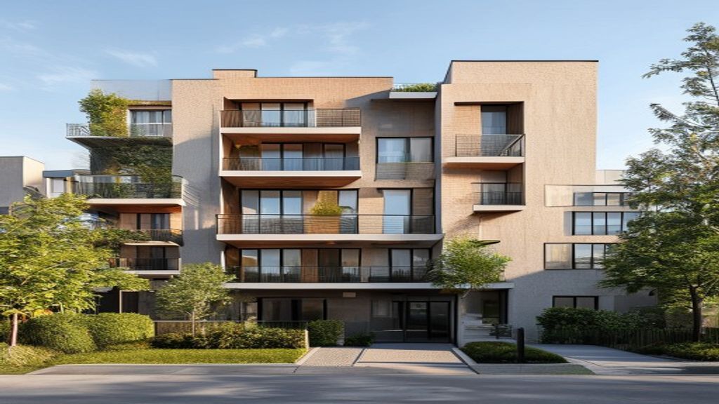 Modern new build flats with sleek design, spacious balconies, and energy‑efficient features.