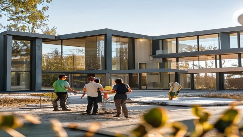 Modern new build houses showcasing contemporary architecture and innovative design