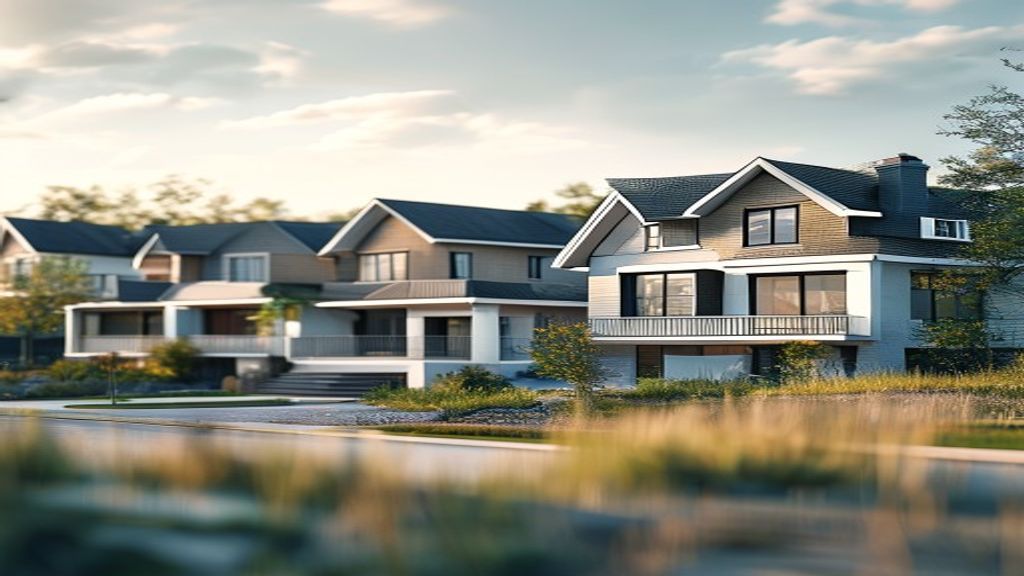 Modern newly built houses for sale featuring spacious layouts and fresh finishes.