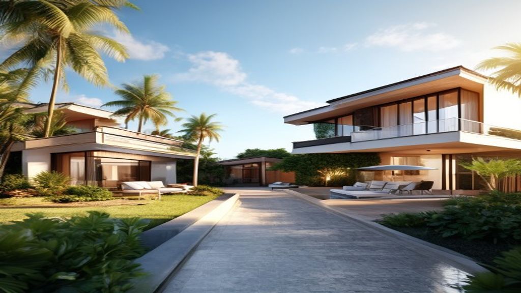 Spacious luxury villa available for rent with private pool, garden, and ocean view.