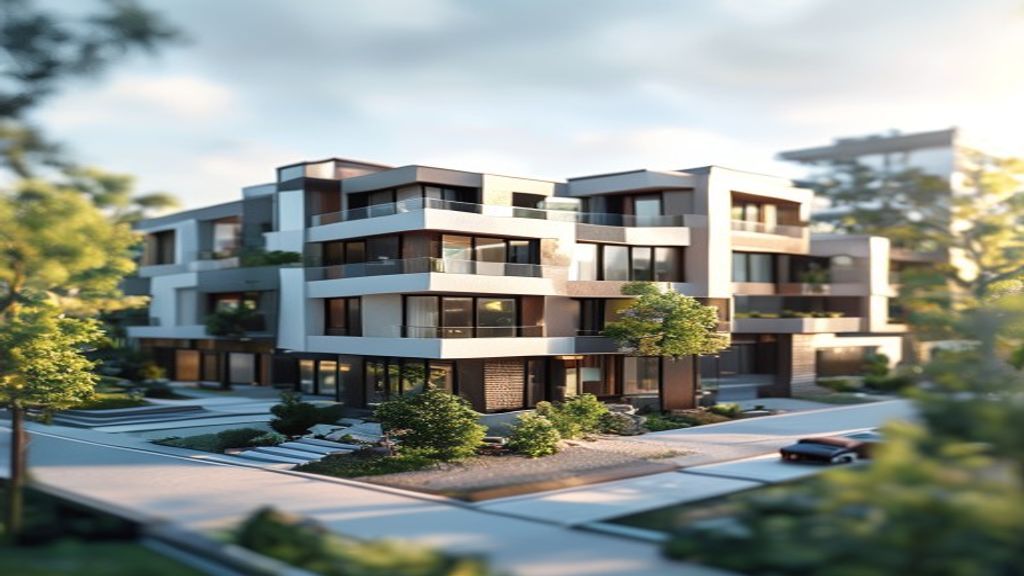 Modern residential development companies planning sustainable community housing projects.