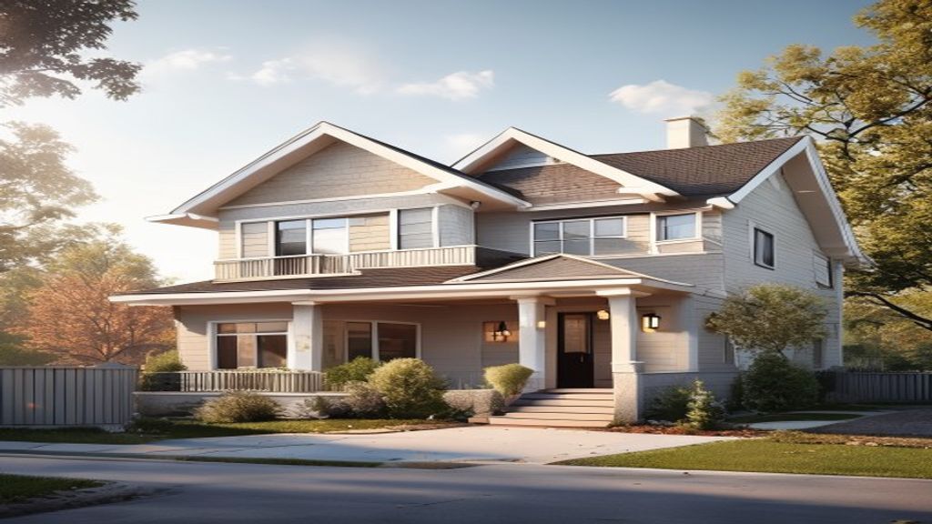 Brightly lit suburban house with a Sold sign, illustrating residential home sales trends.