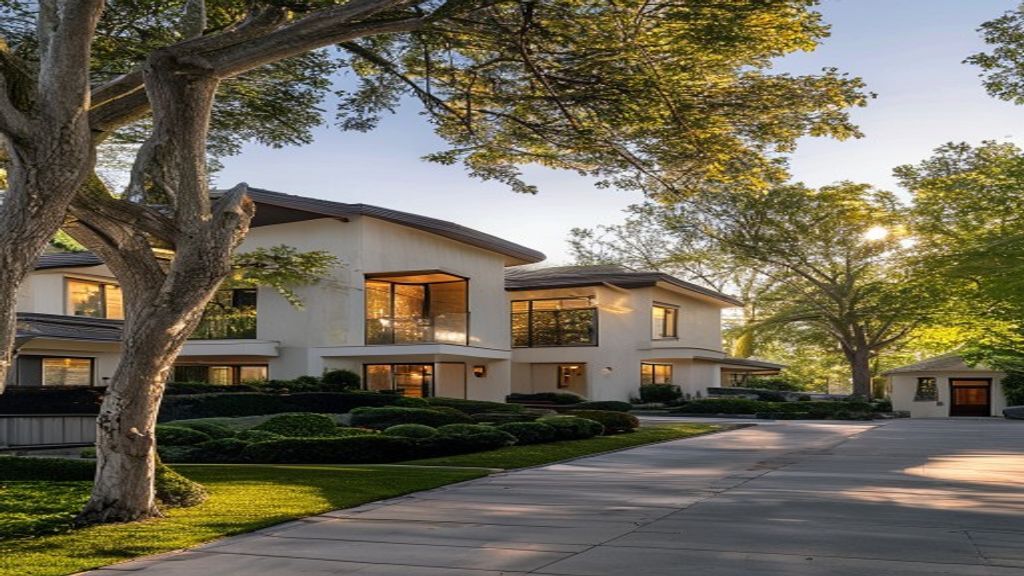 Elegant luxury homes featuring modern architecture, spacious windows, and manicured landscaping.