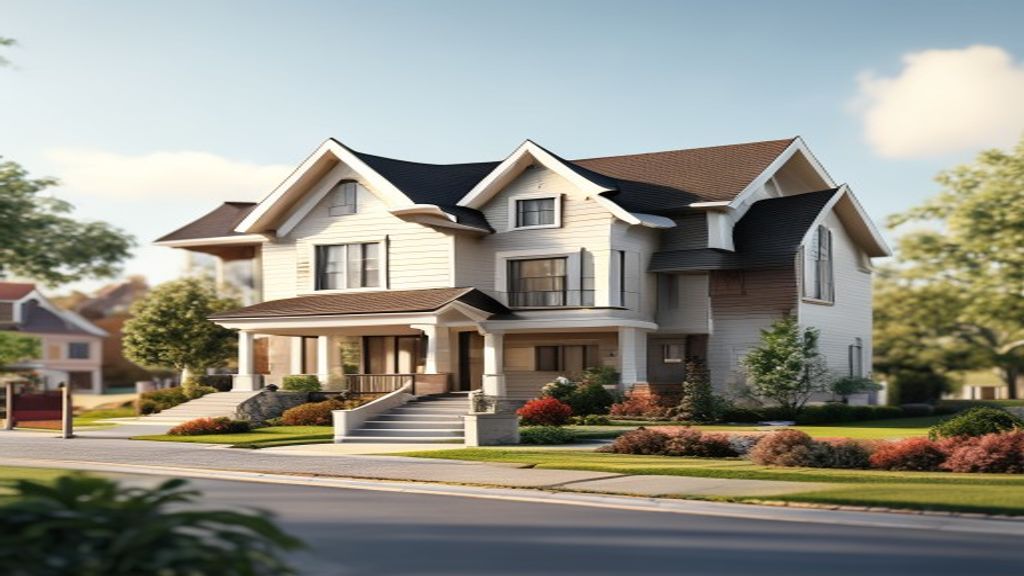 Illustration of factors influencing residential property value, including location, size, and market trends