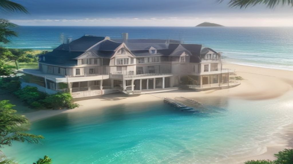 Beach mansion with stunning ocean view, spacious deck, and private pool available for sale.