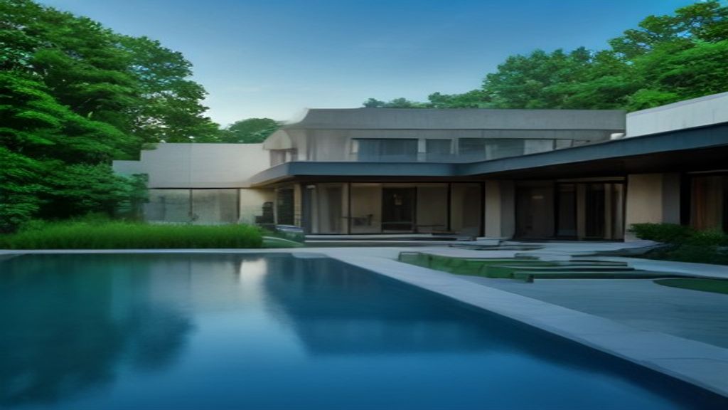 Spacious luxury house featuring a sleek infinity pool and modern architecture